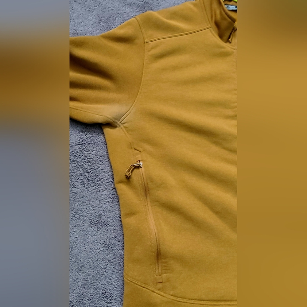 Arc’teryx Kyanite Jacket Men’s Large Full Zip Technical Fleece Gold Mustard - Picture 6 of 9